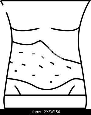shingles skin disease line icon vector. shingles skin disease sign ...