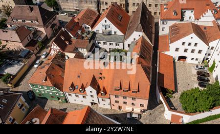 Aerial views of the old town in Amberg, Bavaria, Germany Stock Photo