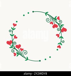 circle Frames heart Floral design, born lovely, flower Arranging, rectangle Stock Vector