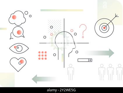 Empathy Mapping Tool - for User Research in Design Thinking  Process - Stock Illustration as EPS 10 File Stock Vector