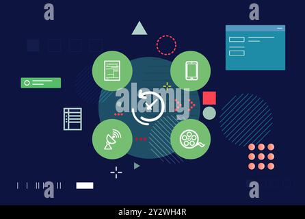 Timely Bill Payment and Recharge Services Abstract Illustration as EPS 10 File Stock Vector