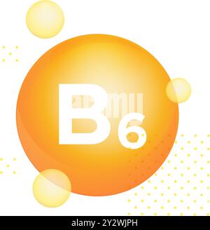 Packaging Icon - Fortified with Vitamin B6 - Stock Icon as EPS 10 File Stock Vector