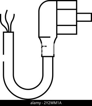 medium voltage cables line icon vector illustration Stock Vector Image ...