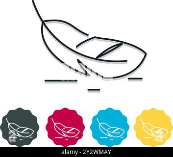 Packaging Label - Light as Feather Icon - Stock Illustration as EPS 10 File Stock Vector