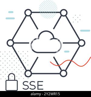 Security Service Edge - SSE Icon - Stock Illustration as EPS 10 File Stock Vector