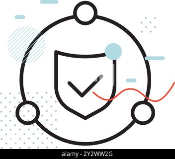 Networking and Network Security Icon - Stock Illustration as EPS 10 File Stock Vector