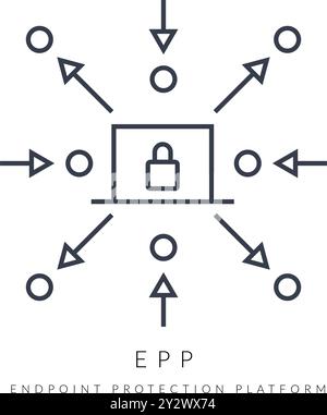 Endpoint Protection Platform -  Nework Security - Stock Illustration as EPS 10 File Stock Vector