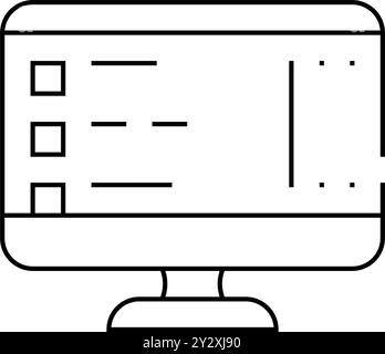 software list of operating system line icon vector illustration Stock ...