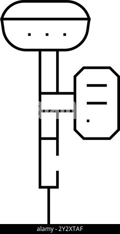 gnss receivers line icon vector illustration black Stock Vector Image ...
