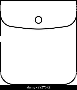 button closed pocket line icon vector illustration Stock Vector Image ...