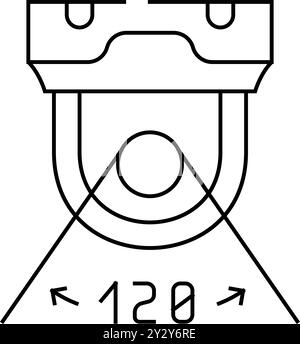 viewing angle camera line icon vector illustration Stock Vector Image ...
