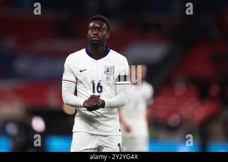 London, UK. 10th Sep, 2024. Marc Guehi of England looks on.England v Finland, UEFA Nations League group F match at Wembley Stadium in London on Tuesday 10th September 2024. Editorial use only. pic by Andrew Orchard/Andrew Orchard sports photography/Alamy Live News Credit: Andrew Orchard sports photography/Alamy Live News Stock Photo