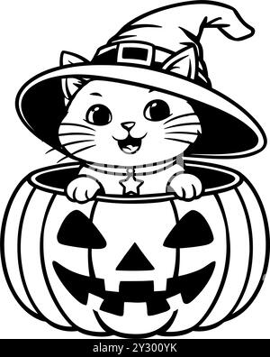 halloween coloring book Stock Vector