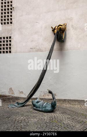 Carl Lutz memorial statue in Budapest Stock Photo