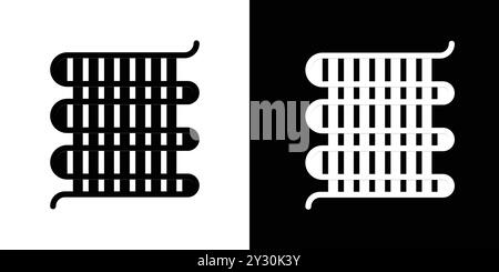 Condenser coil icon vector logo set collection or bundle pack group Stock Vector