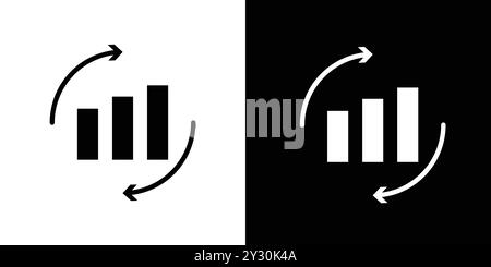Continuous changes icon vector logo set collection or bundle pack group Stock Vector