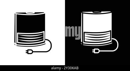 Conditioner heater icon vector logo set collection or bundle pack group Stock Vector
