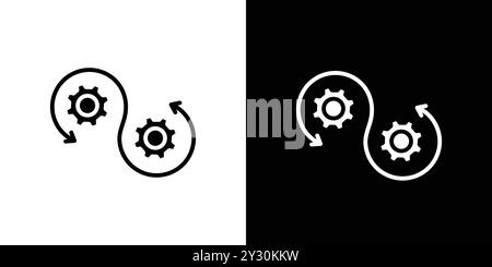 Devops icon vector logo set collection or bundle pack group Stock Vector