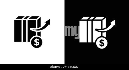 Shipping charges icon vector logo set collection or bundle pack group Stock Vector