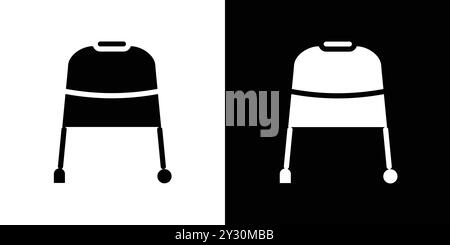 Walker icon vector logo set collection or bundle pack group Stock Vector