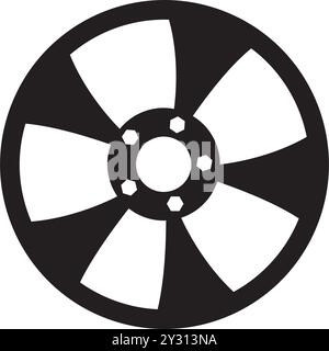 Illustration of car wheel with disk. Auto center repair item. Business ...