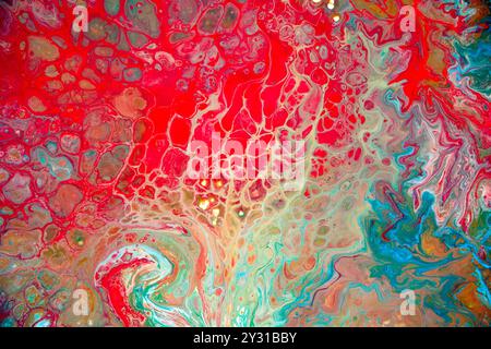 Watery marbled texture illustration with organic and multi-colored cell look perfect for backgrounds and textures Stock Photo