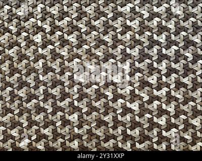 Close up photo of beautiful hand woven synthetic rattan texture in many various colors. Wicker art or rattan weaving art pattern in many shapes. Seaml Stock Photo