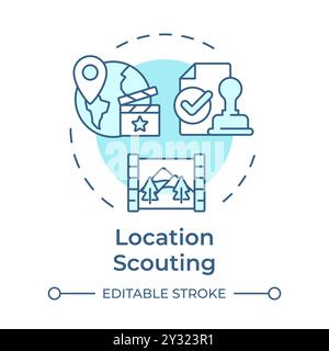 Location scouting multi color concept icon Stock Vector Image & Art - Alamy