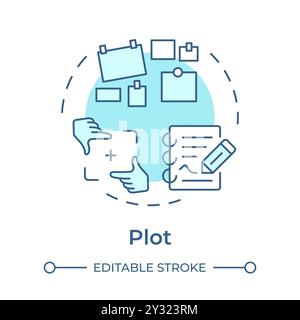 Plot multi color concept icon Stock Vector