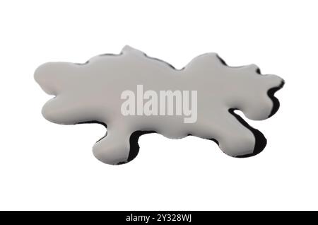 Blot of black printer ink isolated on white Stock Photo