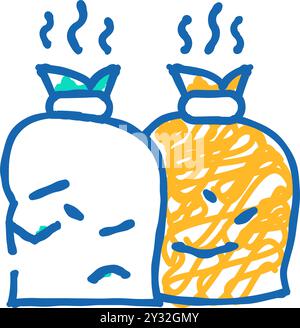 garbage bags icon doodle illustration Stock Vector Image & Art - Alamy