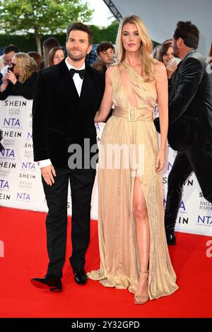 London, UK. 11 September 2024. Joel Dommett and Hannah Cooper attending the National Television Awards at the O2 Arena, London. Photo credit should read: Matt Crossick/Empics/Alamy Live News Stock Photo