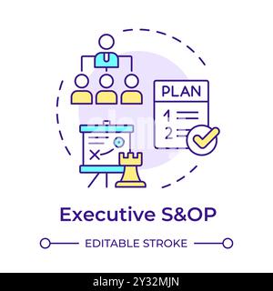 Executive SOP multi color concept icon Stock Vector