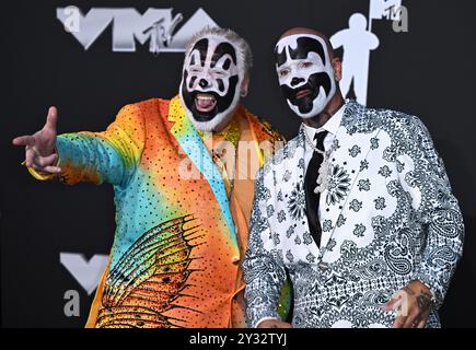 New York, USA. September 11th, 2024. Violent J and Shaggy 2 Dope from Insane Clown Posse arriving at the MTV Video Music Awards 2024, UBS Arena. Credit: Doug Peters/EMPICS/Alamy Live News Stock Photo