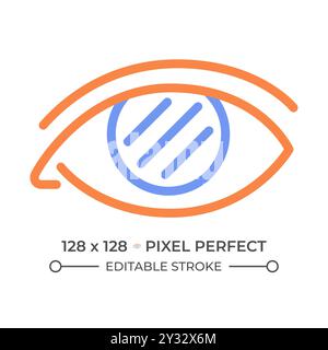 Cataract two color line icon Stock Vector