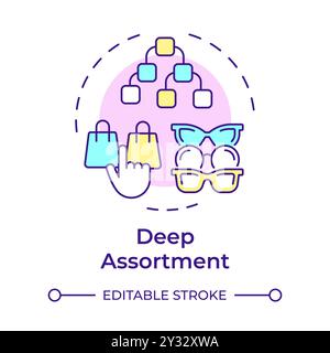 Deep assortment multi color concept icon Stock Vector