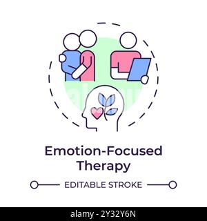 Emotion-focused therapy multi color concept icon Stock Vector