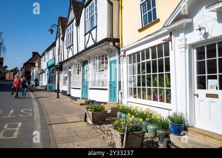 Market Hill Woodbridge Suffolk UK Stock Photo