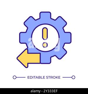 Shift left approach RGB color icon Stock Vector