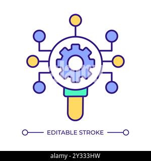 Api interface RGB color icon Stock Vector