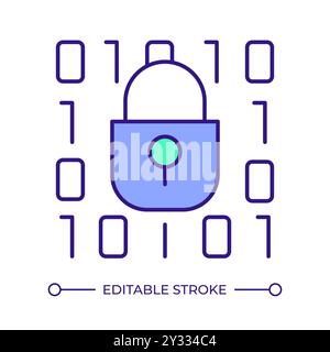 Mobile application security RGB color icon Stock Vector