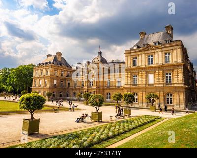 Luxembourg Palace in the Luxembourg Gardens home of the French Senate - Paris, France Stock Photo