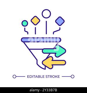 Web application firewall RGB color icon Stock Vector