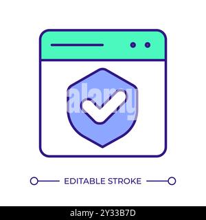 Page protection RGB color icon Stock Vector