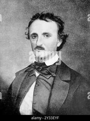 Edgar Allan Poe portrait 1898 Stock Photo