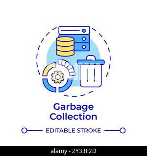 Garbage collection multi color concept icon Stock Vector
