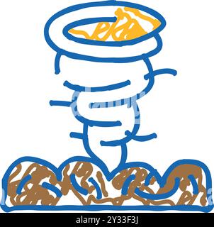tsunami earthquake icon doodle illustration Stock Vector Image & Art ...