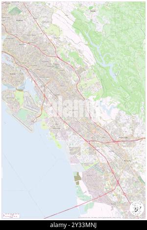 San Leandro, Alameda County, US, United States, California, N 37 43' 29'', S 122 9' 21'', map, Cartascapes Map published in 2024. Explore Cartascapes, a map revealing Earth's diverse landscapes, cultures, and ecosystems. Journey through time and space, discovering the interconnectedness of our planet's past, present, and future. Stock Photo