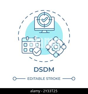 DSDM concept icon Stock Vector