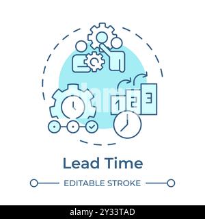 Lead time concept icon Stock Vector